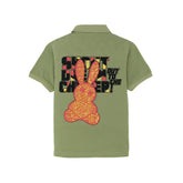 Boys Front & Back Printed Polo T-Shirt